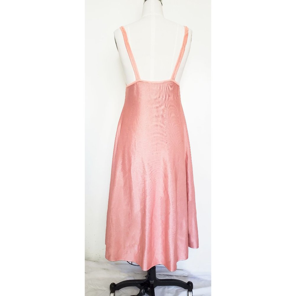 JIMI ROOS Women's RARE Pink Knit Fit and Flare Dress Whimsical Red Lips S/M - Picture 12 of 15